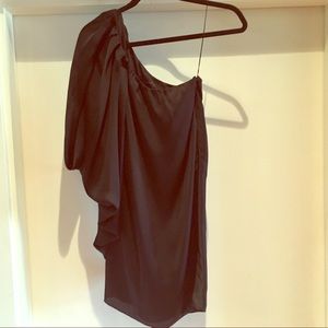 Aqua Dress, Size 0 Black, one shoulder  mini dress